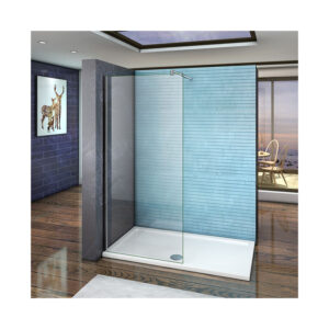 130x200 cm Walk-IN Duschkabine Duschabtrennung 10mm nano Glas+Stabilisatorstange für die Dusche