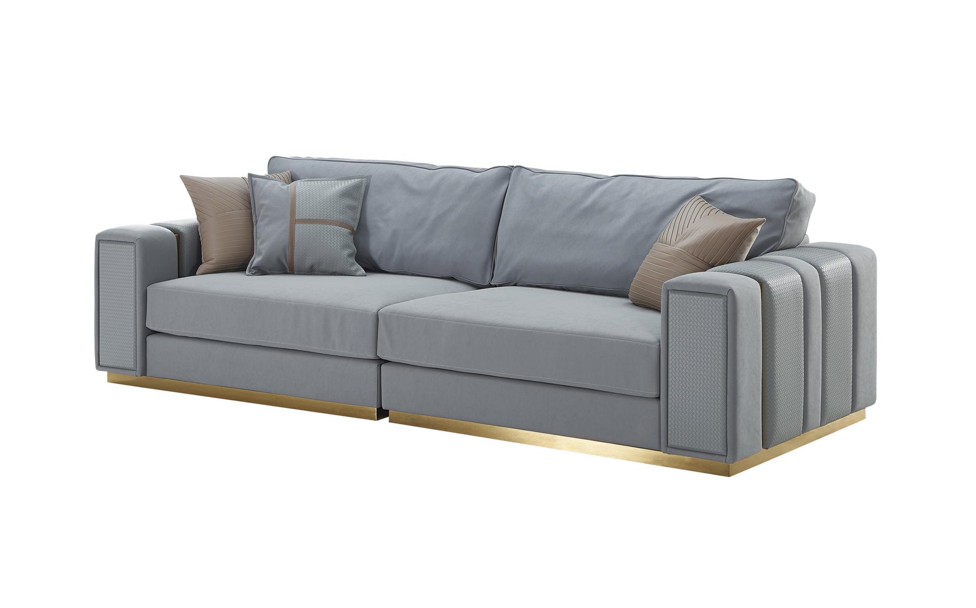 Design Einrichtung Möbel Sofagarnitur 3+2 Sitzer Couch Polster Set Ledersofa