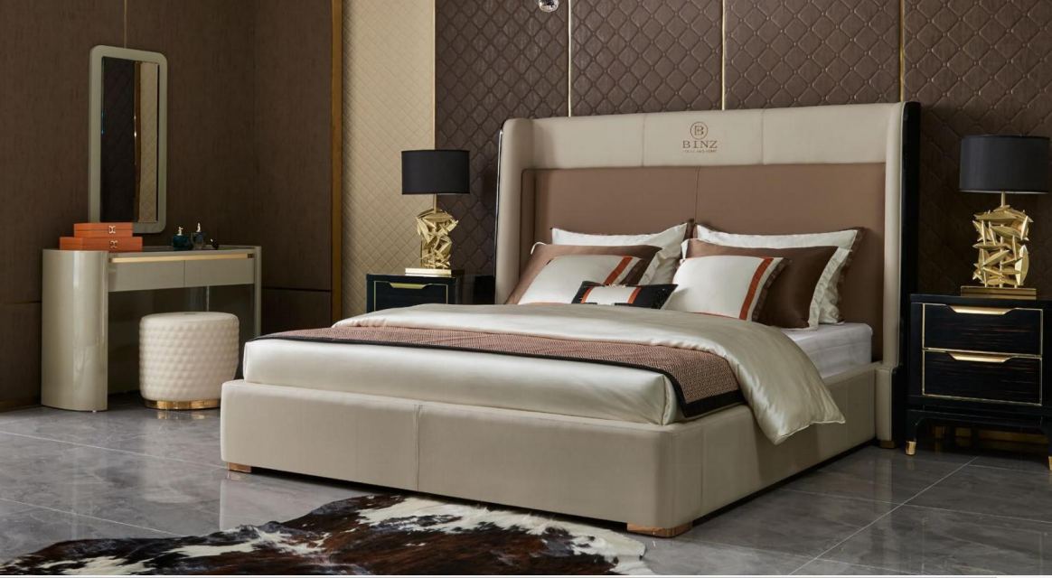 Bett Schlafzimmer Set Design Möbel Luxus Betten 2x Nachttisch 3tlg