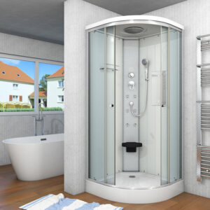 Duschkabine Fertigdusche Dusche Komplettkabine D10-00T0 80x80 cm - Weiß