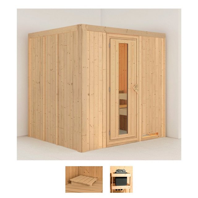 Karibu Sauna Dima, BxTxH: 196 x 170 x 198 cm, 68 mm, (Set) ohne Ofen