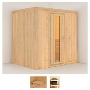 Karibu Sauna Finja, BxTxH: 196 x 151 x 198 cm, 68 mm, (Set) ohne Ofen