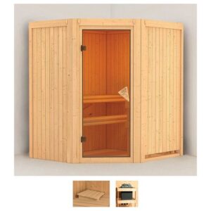 Karibu Sauna Tomke, BxTxH: 170 x 151 x 198 cm, 68 mm, (Set) ohne Ofen