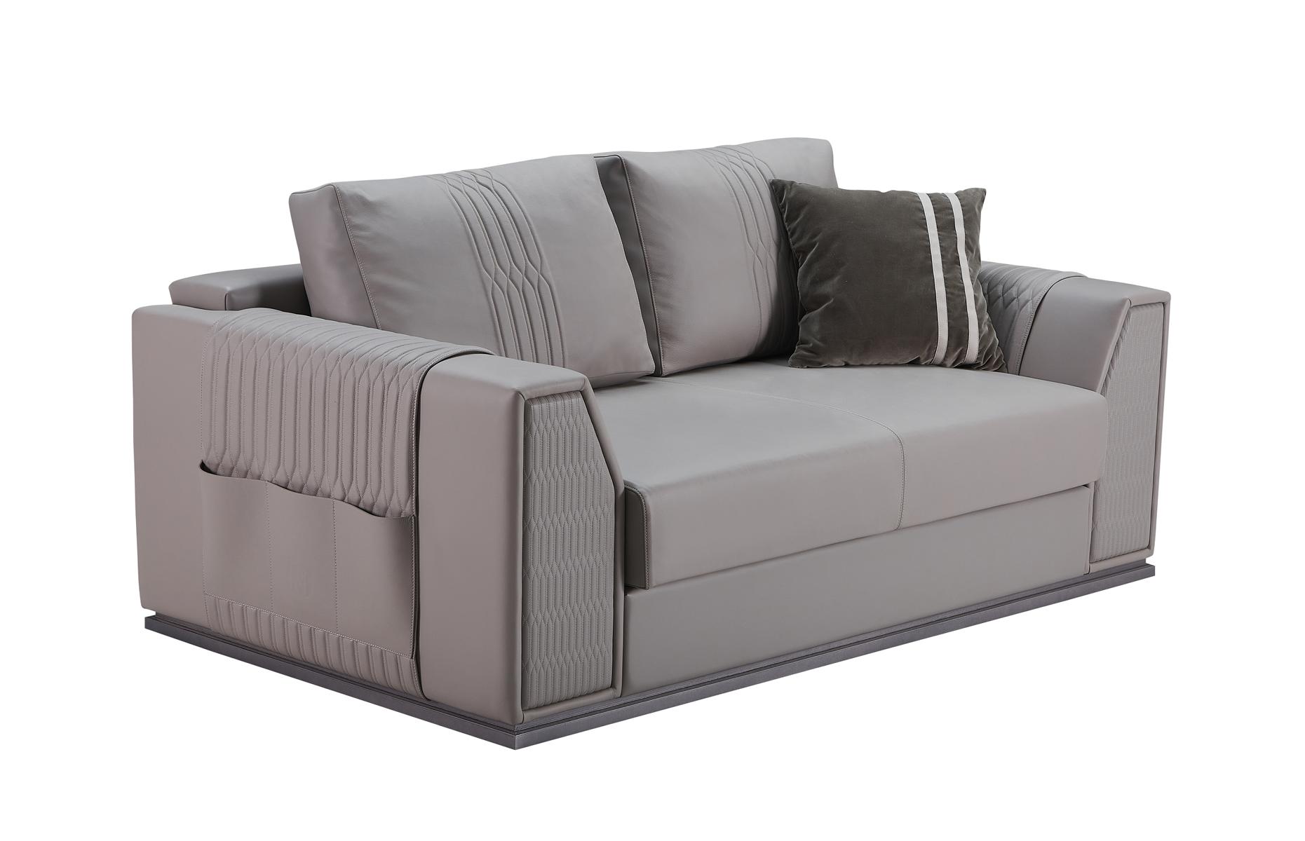 Sofa 2Sitzer Taupe Neu Kreative Modern Design Couch Wohnzimmer Leder Sofas Möbel