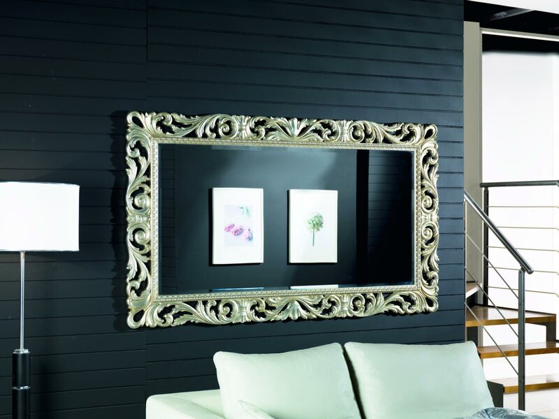 Luxuriöse Design Wandspiegel Spiegel Antik Vintage Barock Rokoko Massiv Barock Rokoko Neu