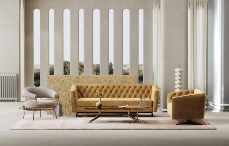 Sofa Polster Textil Couch Sitz Komplett Set Moderne Garnitur 3+2
