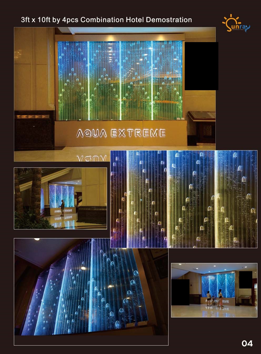 Wandpaneel Wasserblasen LED Wasserwand Designer Dekorative Wasser Wand