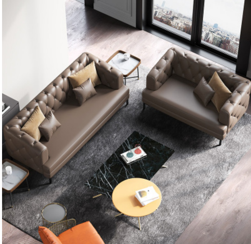 Sofagarnitur 3+2 Sitzer Set Design Sofas Deko Polster Couchen Leder Relax