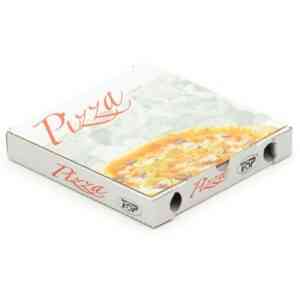 4800 Pizzakartons 200 x 200 x 30 mm Pizzaschachteln Motiv Verpackungen weiß - Weiß