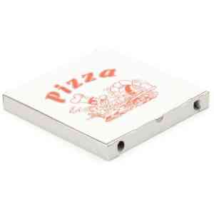 5600 Pizzakartons 260 x 260 x 30 mm Pizzaschachteln Motiv Verpackungen weiß - Weiß