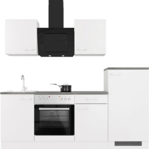 Flex-Well Küche "Lucca", mit E-Geräten, Breite 220 cm, in vielen Farbvarianten erhältlich