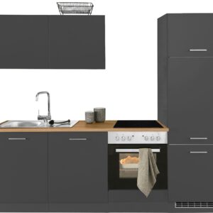 HELD MÖBEL Küchenzeile "Kehl", ohne E-Geräte, Breite 240 cm, für Kühlschrank und Geschirrspüler