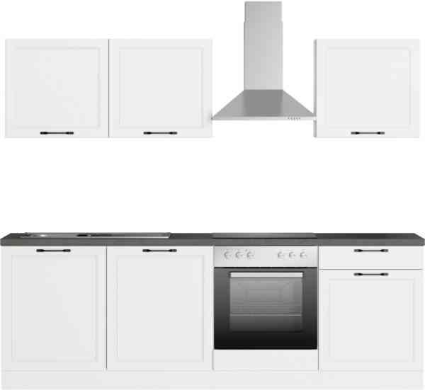 HELD MÖBEL Küchenzeile "Lani, mit MDF-Fronten", Breite 240 cm, wahlweise mit E-Geräten, Höhen-Ausgleichsfüße 0-4 cm