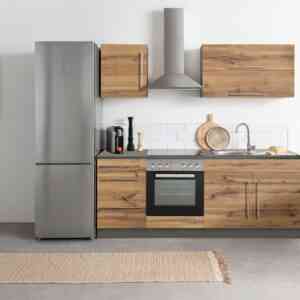 HELD MÖBEL Küchenzeile "Samos", mit E-Geräten, Breite 210 cm mit Stangengriffen aus Metall