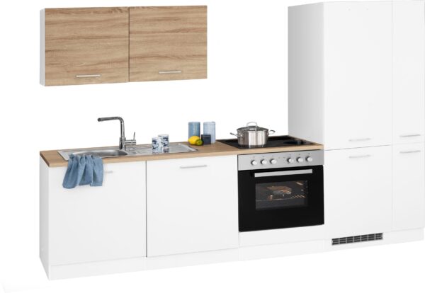 HELD MÖBEL Küchenzeile "Visby", ohne E-Geräte, Breite 270 cm, für Kühl/Gefrierkombination