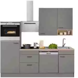 OPTIFIT Küchenzeile "Elga", Premium-Küche, Soft-Close-Funktion, großen Vollauszügen, Breite 230 cm