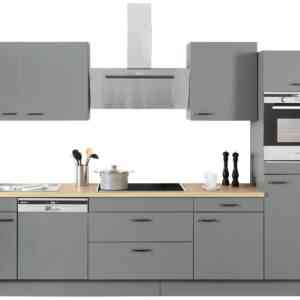 OPTIFIT Küchenzeile "Elga", Premium-Küche, Soft-Close-Funktion, großen Vollauszügen, Breite 330 cm