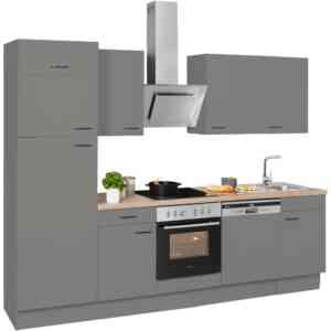 OPTIFIT Küchenzeile "Elga", Premium-Küche mit Soft-Close-Funktion, Vollauszug, Breite 280 cm