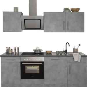 wiho Küchen Küchenzeile "Cali", mit E-Geräten, Breite 220 cm mit Hanseatic E-Geräten