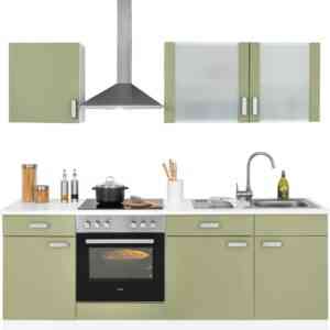 wiho Küchen Küchenzeile "Husum", mit E-Geräten, Breite 220 cm
