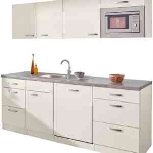 wiho Küchen Küchenzeile "Kansas", mit E-Geräten, Breite 220 cm