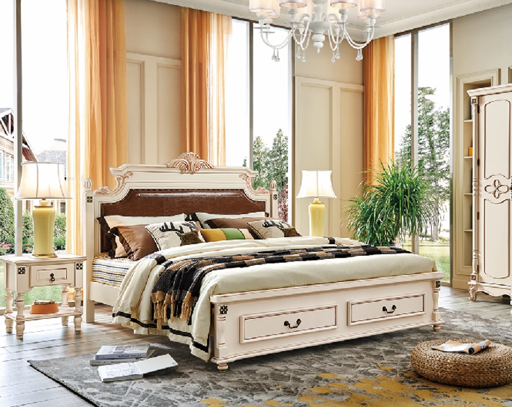 Bett Polster Design Luxus Doppel Hotel Betten Schlafzimmer Barock Holz Möbel Neu