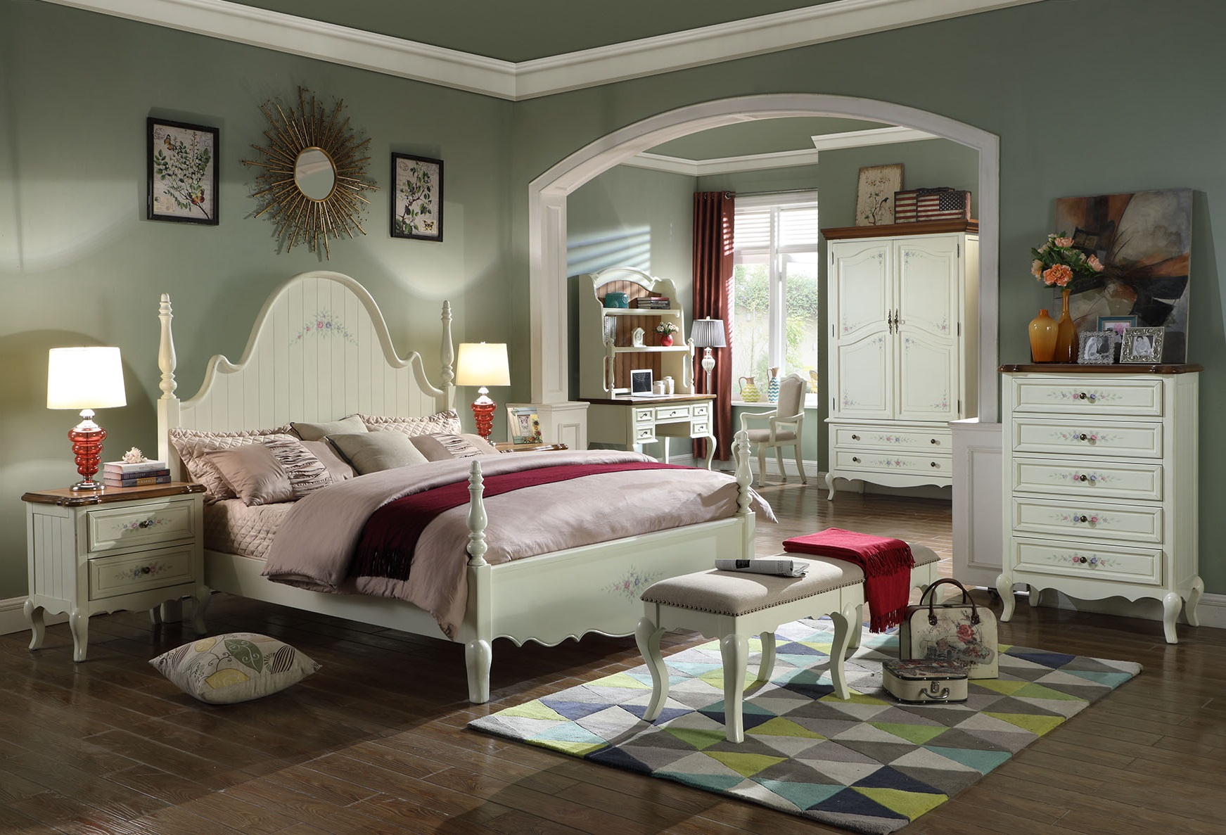 Luxus Bett Polsterbett Schlafzimmer Design Betten Textil Holz Bettgestell Neu