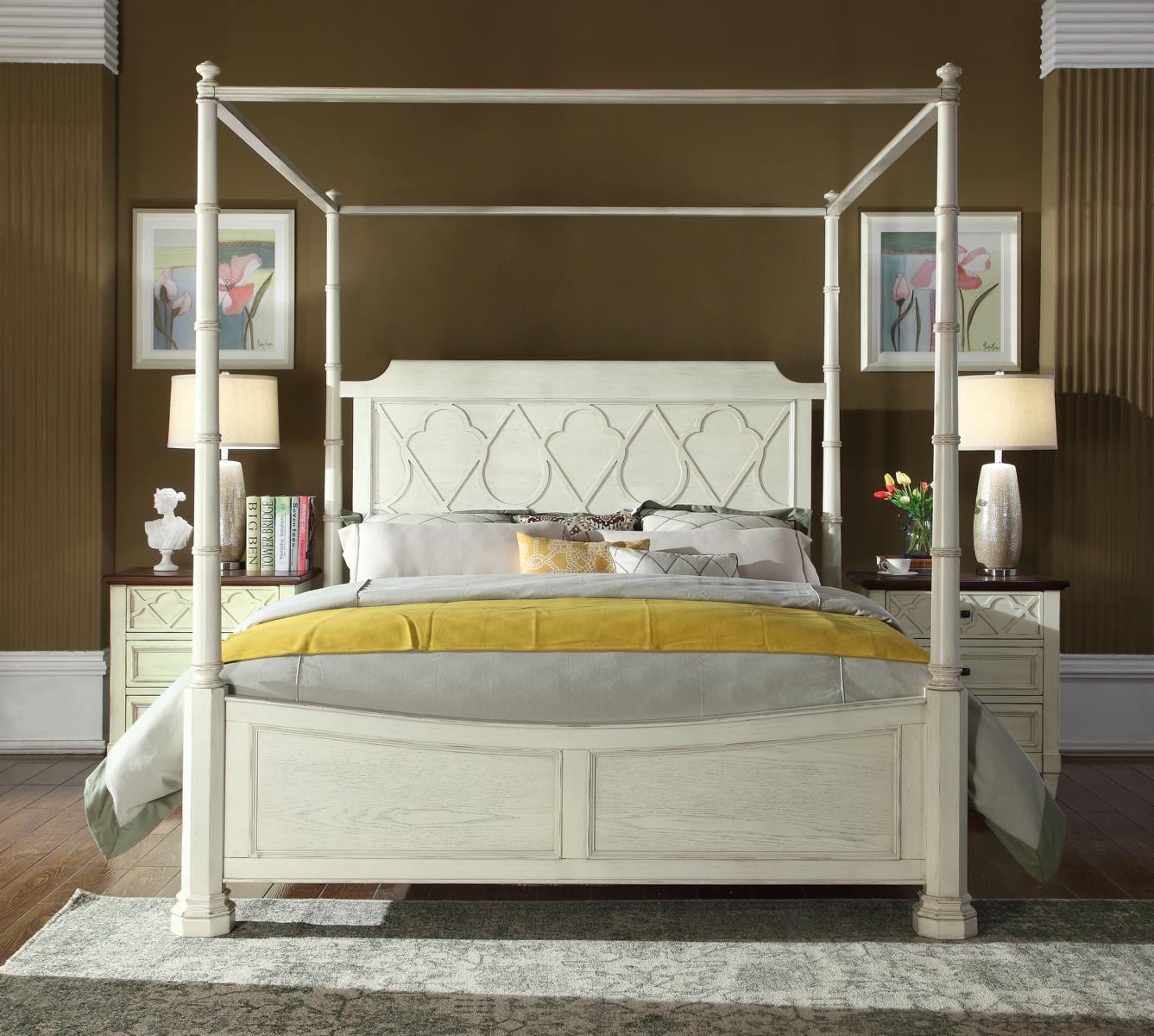 Himmelbett Echtes Holz Bett Design Luxus Betten Klassische Schlfzimmer Möbel Neu