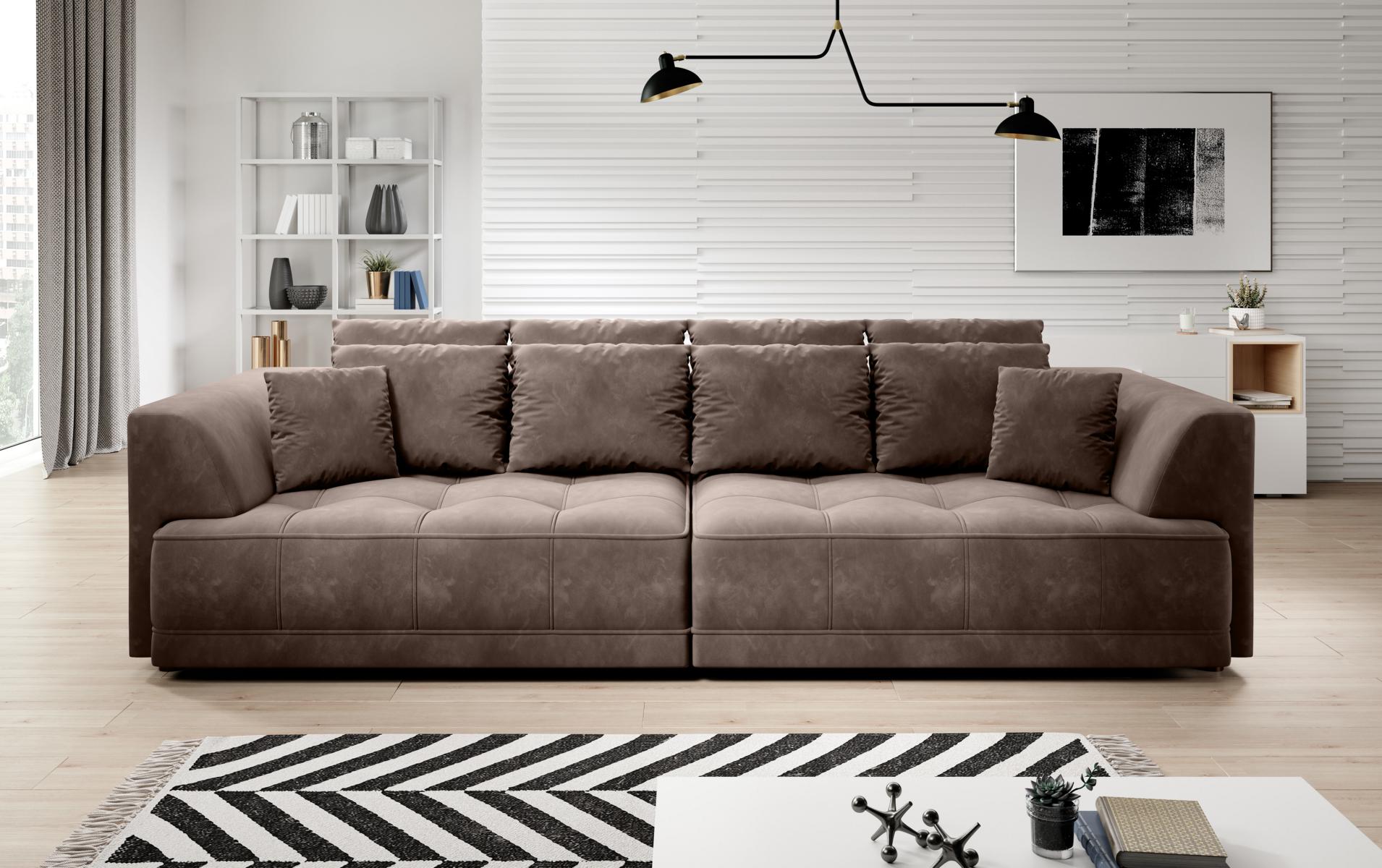 Schlafsofa 4er Sitz Sofas Zimmer Möbel Big xxl Couch Polster Design Sofa Couchen