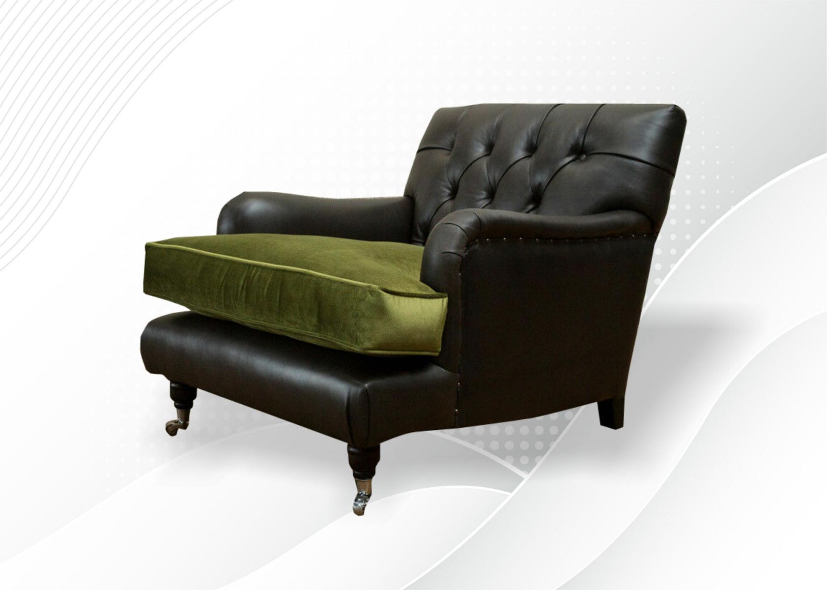 Chesterfield Design Sessel Polster Couch Luxus Textil Couchen 1 Sitzer