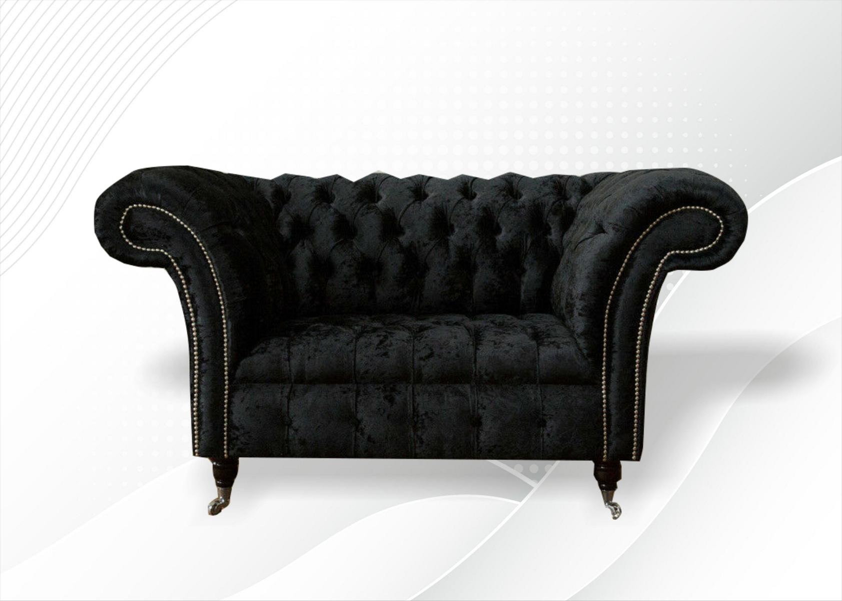 Chesterfield Sessel Design Polster Sofa Couch Couchen Sofas Textil Stoff