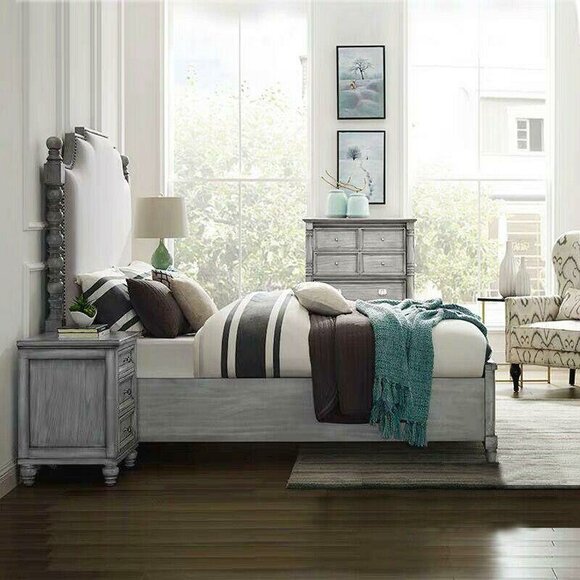 Bett Design Luxus Stoff Betten Leder Modernes Schlafzimmer 180x200cm Hochwertig