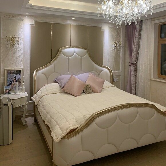 Textil Klassisch Design Doppel Betten Ehe Modernes Gestell Schlaf Zimmer