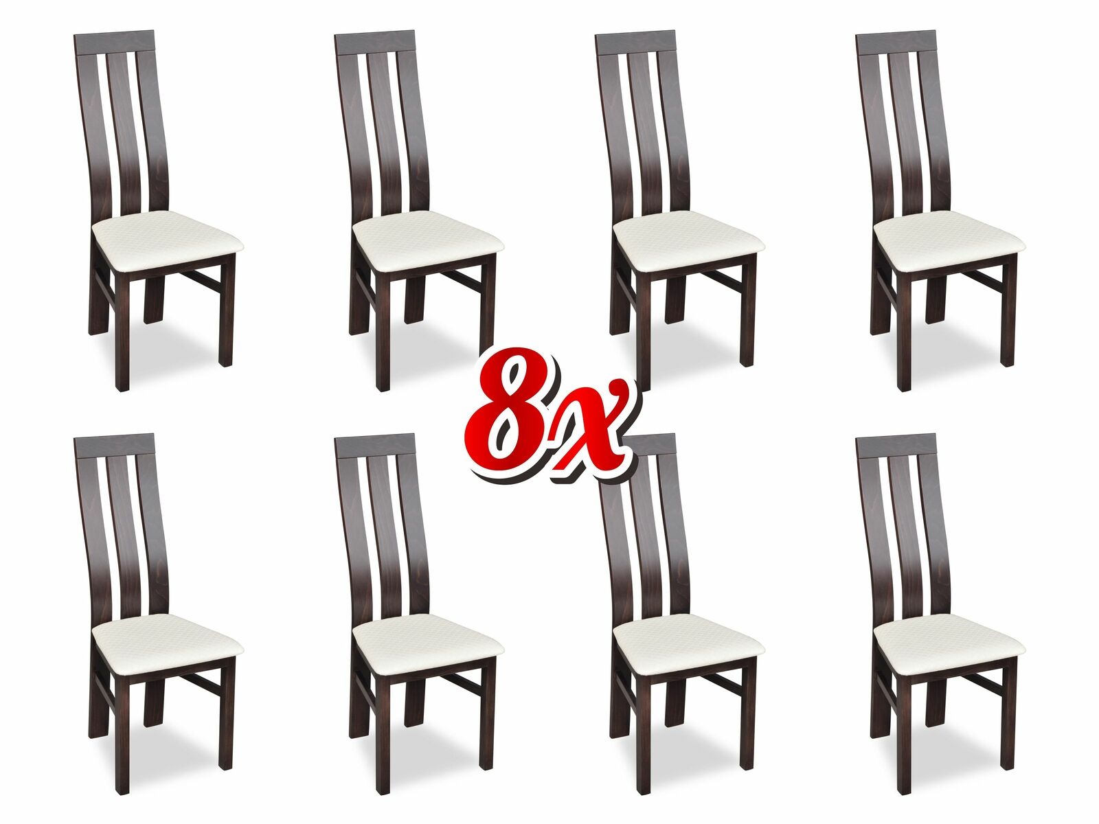 Ess 8x Stuhl Zimmer Stühle Polsterstuhl Sessel Garnitur Lehn Designer Gruppe Neu