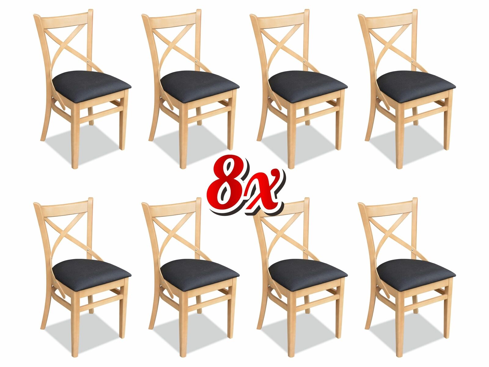 Esszimmer Restaurant Esszimmer Design Stuhl 8x Stühle Set Sessel Gastronomie Neu
