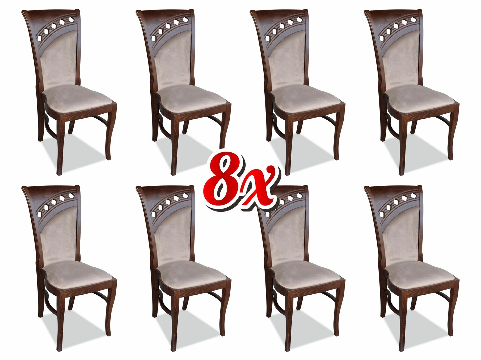 Gruppe Gastronomie Neu Esszimmer Restaurant Stuhl Design 8x Sessel Stühle Set