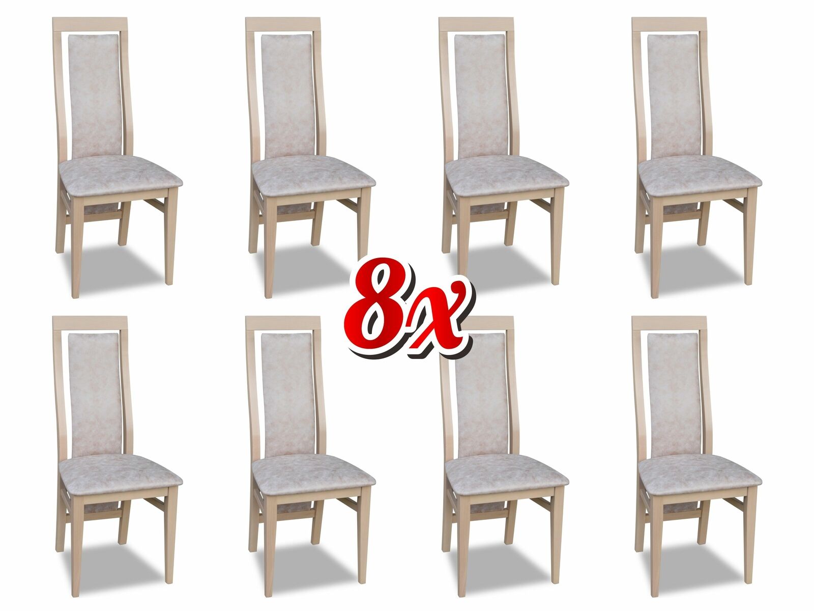 Design 8x Stühle Set Sessel Stuhl Gruppe Gastronomie Neu Esszimmer Küche Gruppen