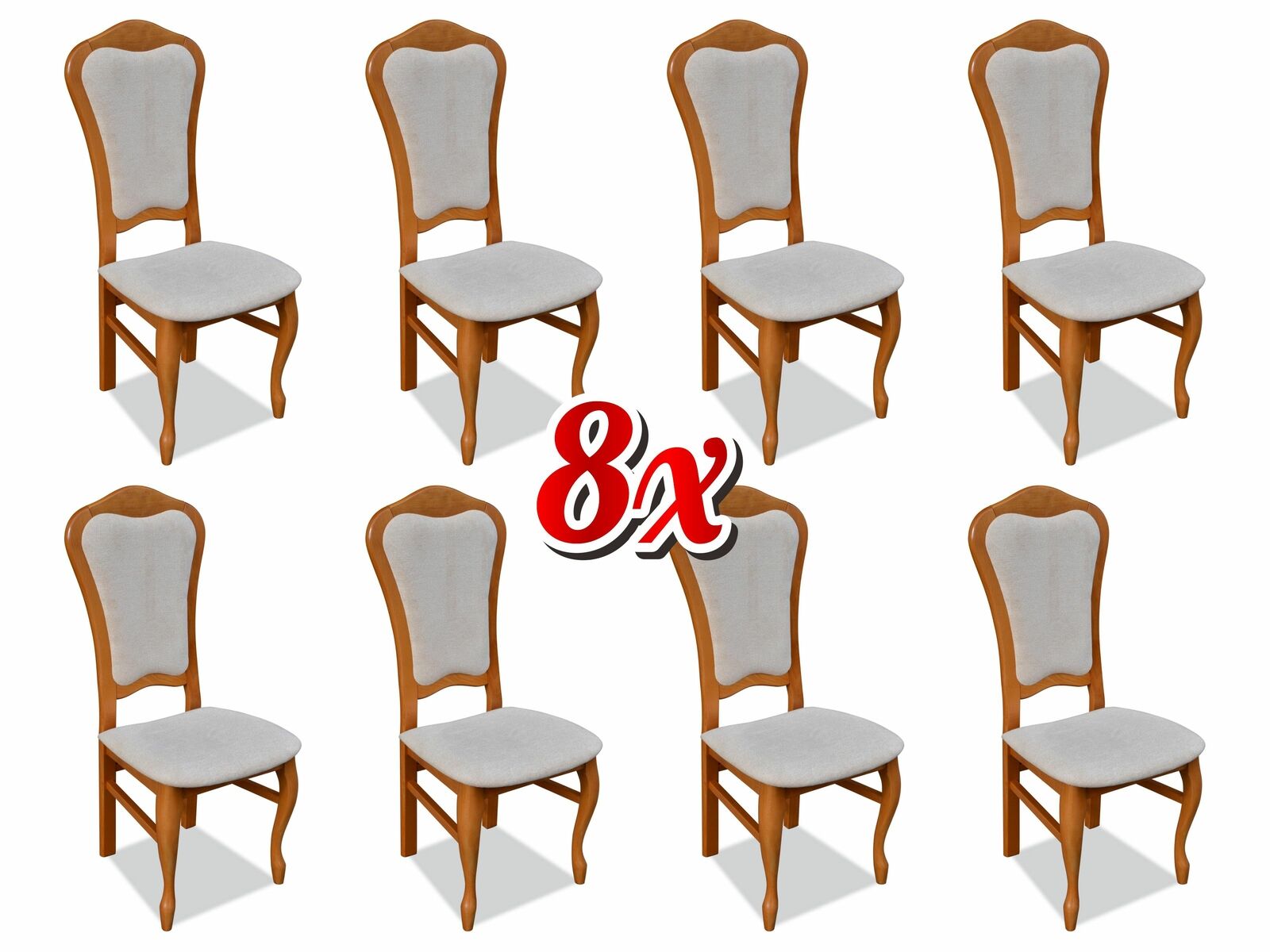 Komplette Sitzgruppe Design Esszimmer Stuhl Set Stühle 8x Garnitur Gruppen Neu