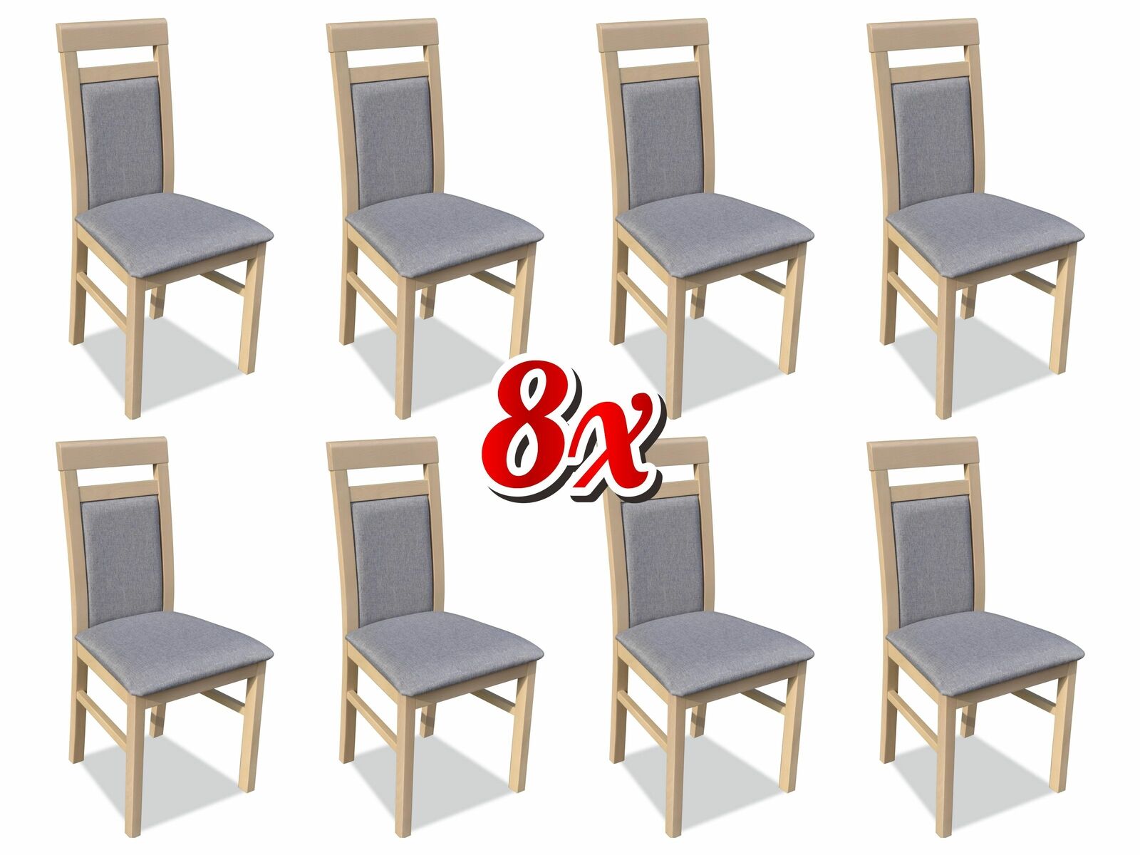 Garnitur Sessel Luxus Neu 8x Stühle Stuhl Polster Design Lounge Ess Sitz Gruppe