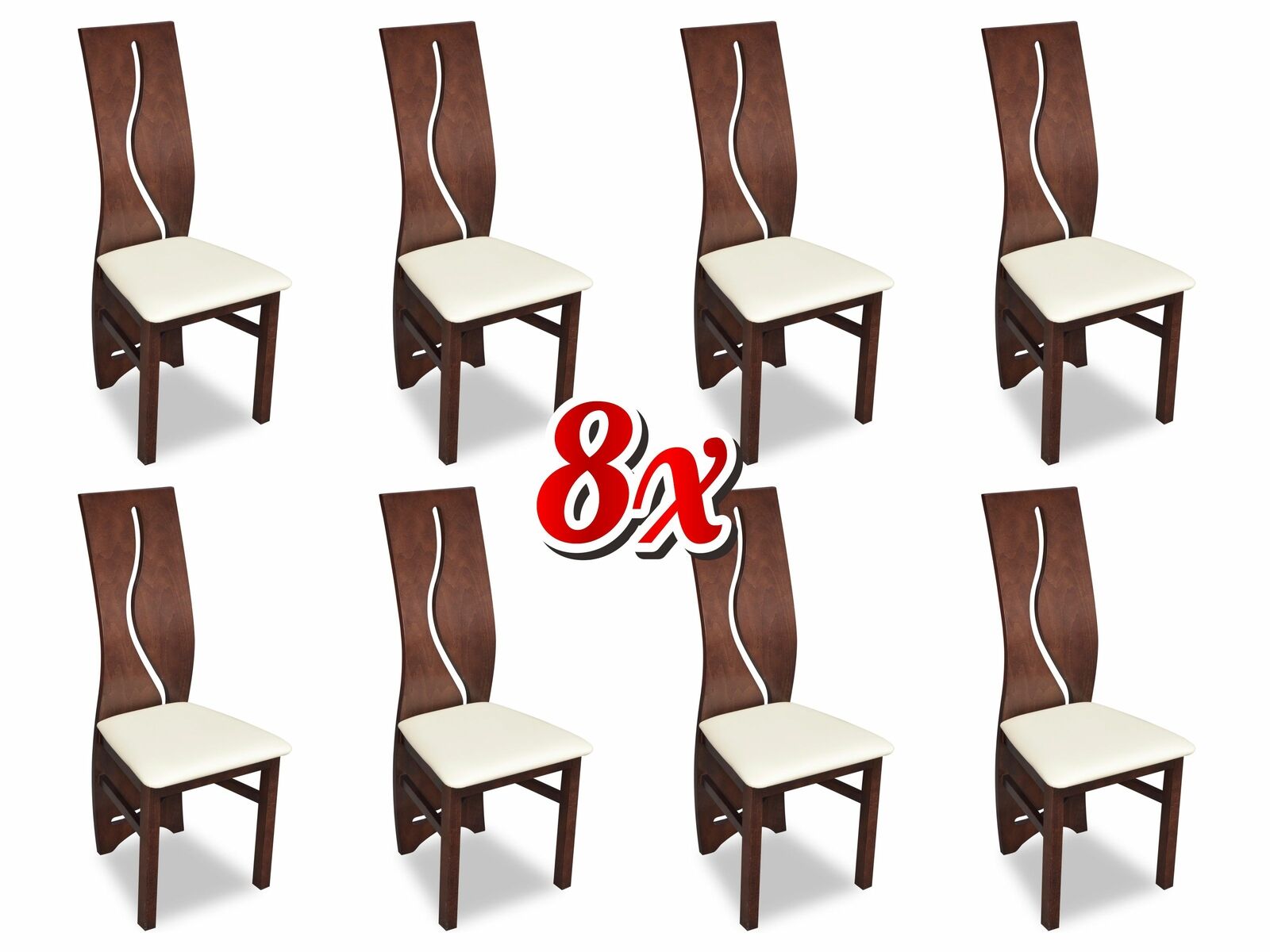 Garnitur Sessel Komplett Neu 8x Stühle Stuhl Polster Modernes Set Design Lehn