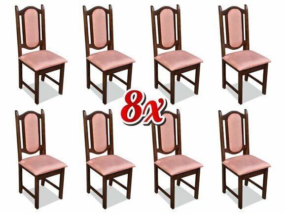 Set 8x Stuhl Designer Lehnstuhl Polster Stühle Gastro Esszimmer Textil Sessel