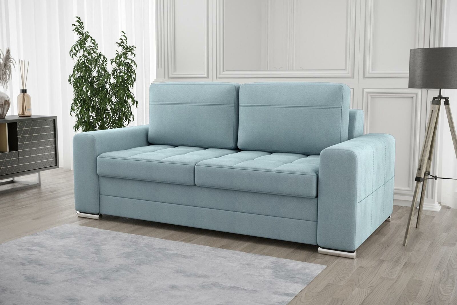 Design Polster Modern 100% Textil Stoff Modern Zweisitzer Sofa 2 Sitzer Couch