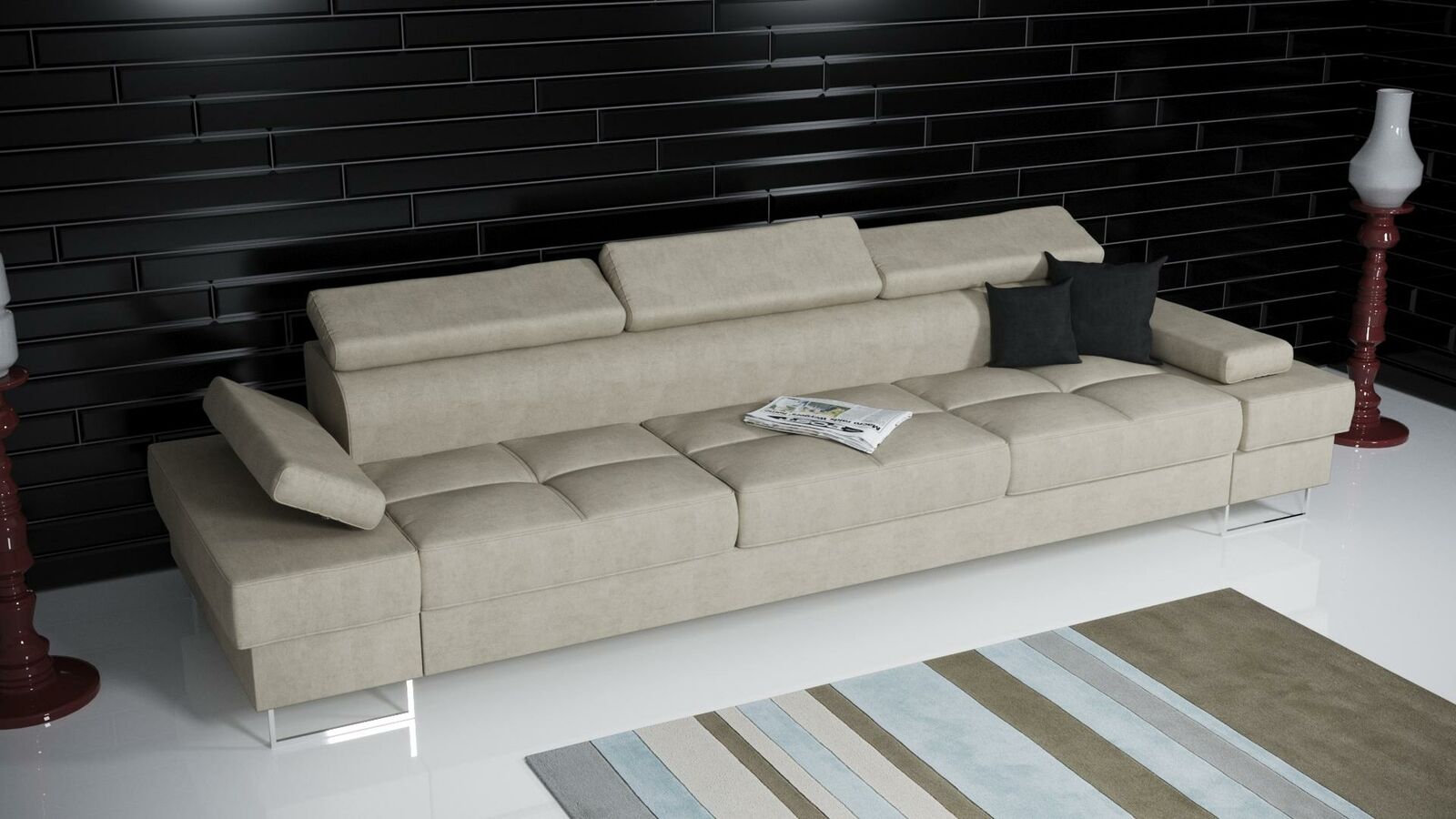 Sofa 4 Sitzer Couch Polster Design Sofa 4er Sitz Sofas Textil Design Sofa Möbel