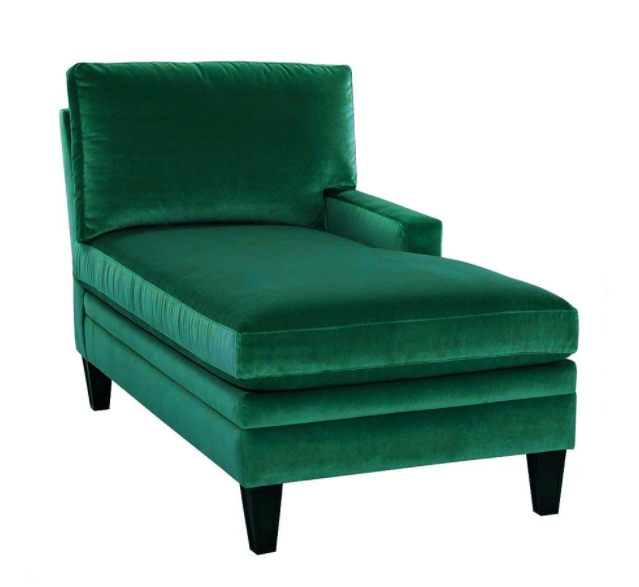 Chaiselongue Lounge Möbel Neu Wohnzimmer Modern Design Sofa Stoff Grün Textil