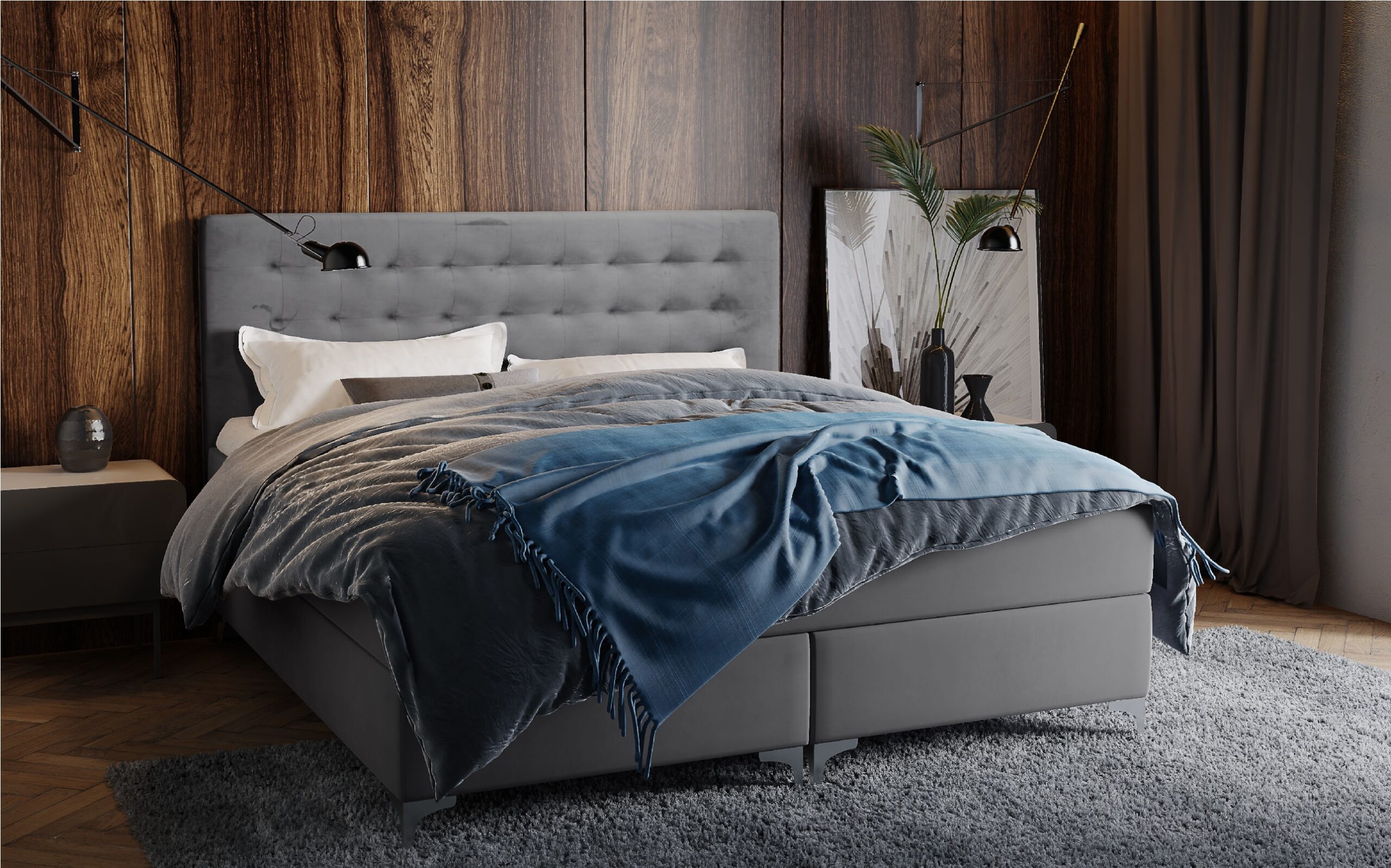 Schlafzimmer Möbel Bettgestell 180×200 Luxus Design Bett Doppel Betten Polster