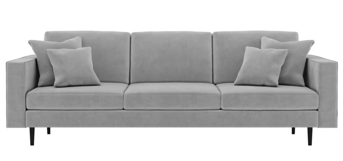 Grau Stoff Polster Sofa Wohnzimmer Design Couchen Sofas Neu Textil Viersitzer