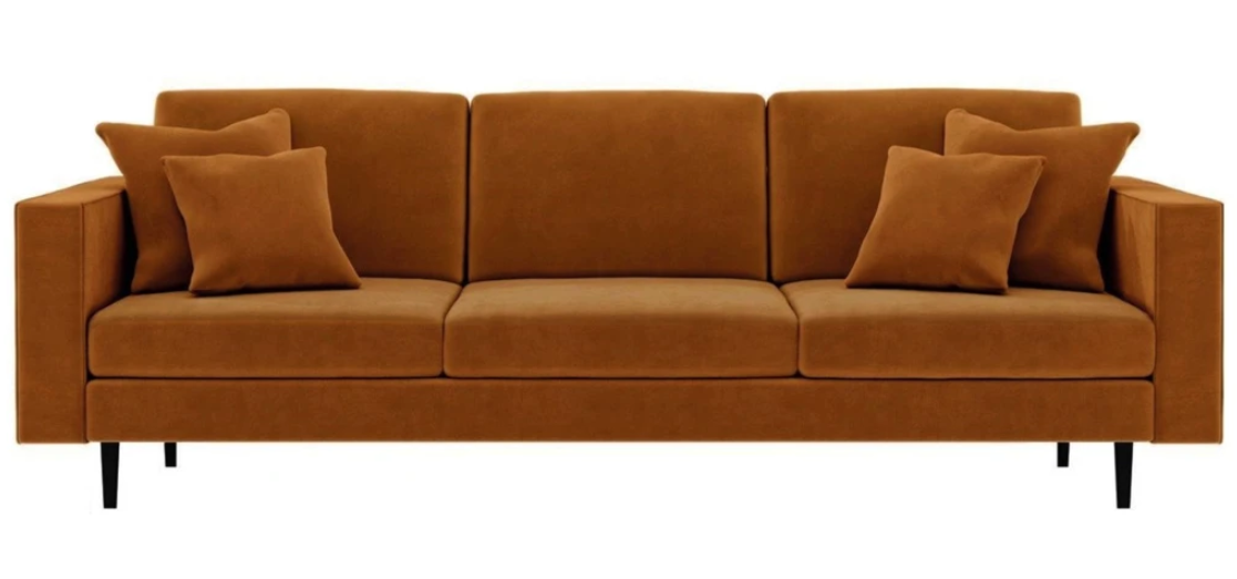 Orange Stoff Polster Sofa Wohnzimmer Design Couchen Sofas xxl big 4 sitzer neu