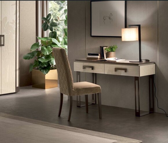 Designer Schreibtisch Stuhl Büro Set italienische Möbel Sekretär Lehnstuhl 2tlg.