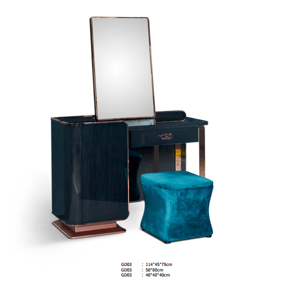 Schminktisch Hocker Holz Textil Schlafzimmer Kreative Modern Design Möbel Luxus