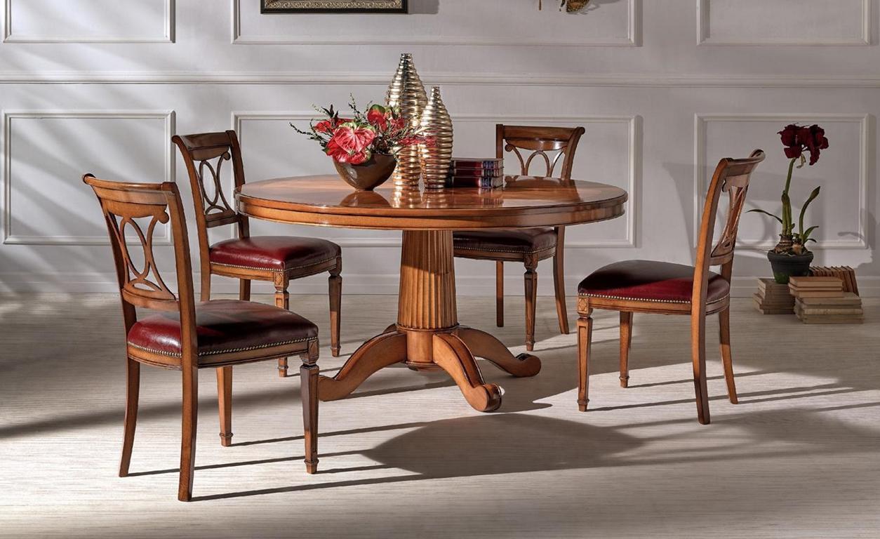 Runde Tische Möbel Esstisch im antiken Stil Italienische Esstische Holztische